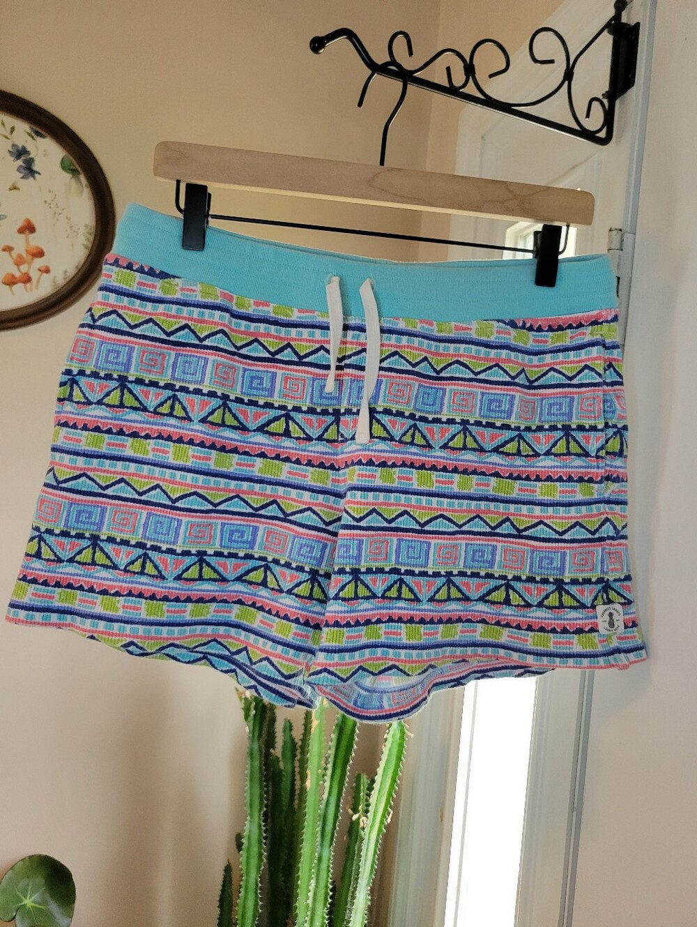 Chubbies Geometric Aztec Soft Lounge Shorts, Size Womens Small